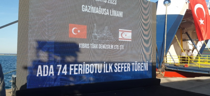 “ADA 74” feribotu ilk sefer töreniyle tanıtıldı