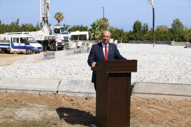 Çatalköy İlkokulu yeni binasının temeli bugün düzenlenen törenle atıldı