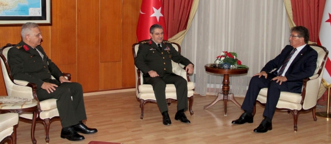 Başbakan Üstel,Türkiye Cumhuriyeti Kara Kuvvetleri Komutanı Orgeneral Selçuk Bayraktaroğlu’nu kabul etti